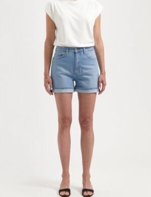 MUD Jeans Damen Jeans Jazz Short – Light Stone Vintage
