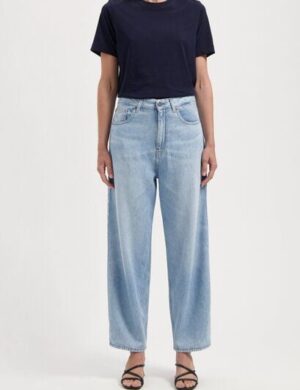 MUD Jeans Damen Jeans Brooke High Barrel Flow – Stone Vintage