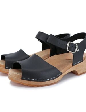 MILA – schwedische Holz Clogs Sandale von me&myclogs – low heel