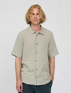 Mazine Kurzarm Hemd aus 100% Leinen