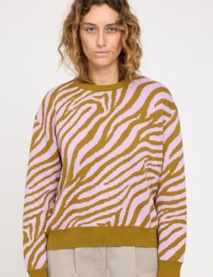 Mazine Baumwollstrickpullover Zebra