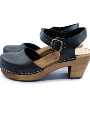 MAJKEN – schwedische Holz Clogs Sandale von me&myclogs – high mid heel