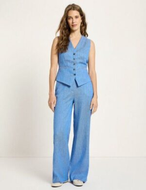 LANIUS Weste (OCS) aus Leinen und Bio-Baumwolle