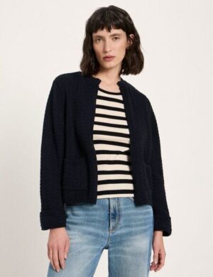 LANIUS Strickjacke mit Struktur aus Bio-Baumwolle