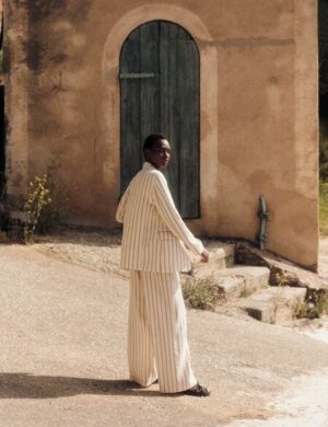 LANIUS Streifenblazer (OCS) aus Leinen und Bio-Baumwolle