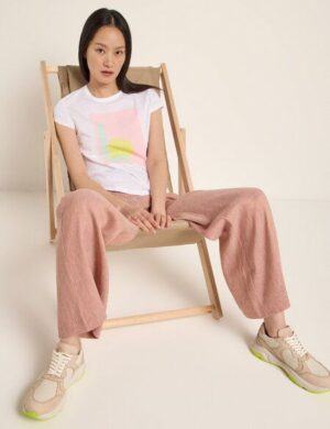 LANIUS Shirt mit überschnittener Schulter aus Bio-Baumwolle