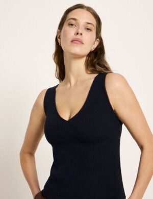 LANIUS Rippenstrick Top (GOTS) aus Bio-Baumwolle