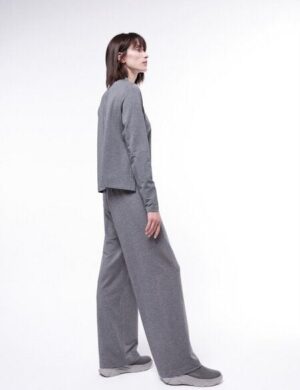 LANIUS Langarmshirt mit Stehkragen aus TENCEL Lyocell