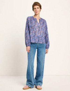 LANIUS Langarmbluse mit Kräuseln