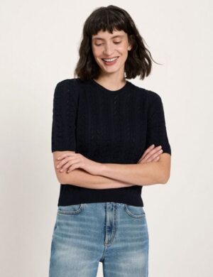 LANIUS Kurzarmpullover (GOTS) aus Bio-Baumwolle