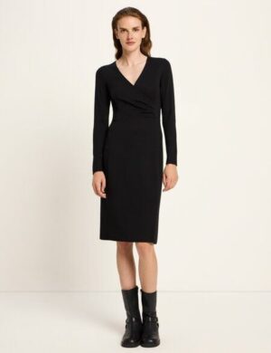 LANIUS Kleid mit Wickelopik aus TENCEL und Bio-Baumwolle