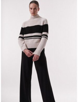 LANIUS Colourblock-Pullover aus Bio-Baumwolle