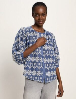 LANIUS Blusenshirt mit Kräuseln