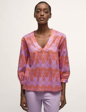 LANIUS Bluse Print Wild Waves aus Bio-Baumwolle