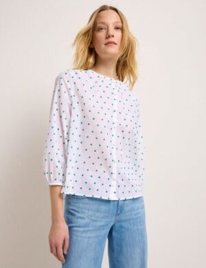 LANIUS Bluse Print Polka Dots aus Bio-Baumwolle
