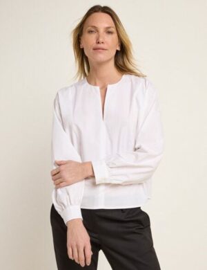 LANIUS Bluse mit Kräuseln (GOTS) aus Bio-Baumwolle