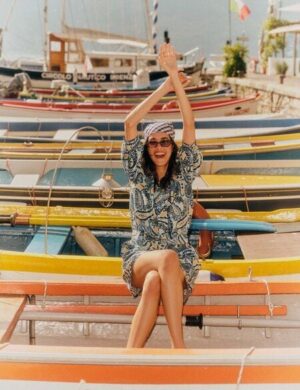 LANIUS 3/4 Arm Bluse (GOTS) aus Bio-Leinen