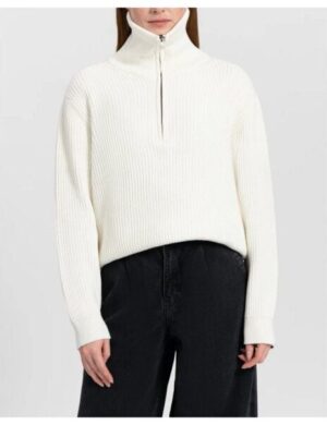 Kuyichi Kayla Knit Half Zip Strickpullover aus Bio-Baumwolle