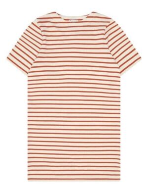 KnowledgeCotton Apparel T-Shirt-Kleid mit Streifen aus Bio-Baumwolle