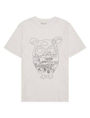 KnowledgeCotton Apparel T-Shirt mit Front-Print aus Bio-Baumwolle