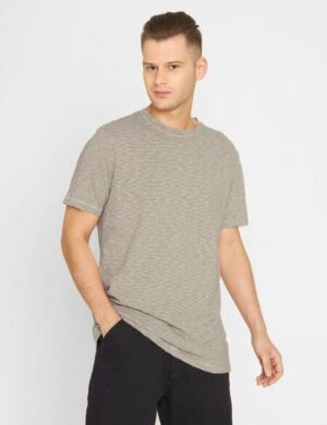 KnowledgeCotton Apparel T-Shirt – ALDER narrow striped tee – aus Bio-Baumwolle