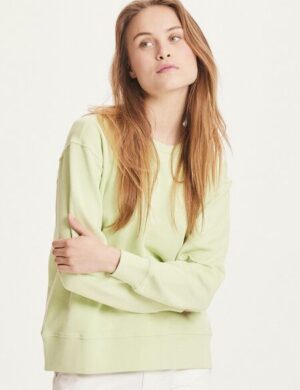 KnowledgeCotton Apparel Sweatshirt – DAPHNE basic badge sweat – aus Bio-Baumwolle