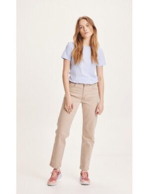 KnowledgeCotton Apparel Straight Twill Pants STELLA – NUANCE BY NATURE