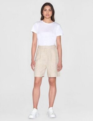 KnowledgeCotton Apparel Shorts – POSEY Wide Shorts – aus Bio Leinen