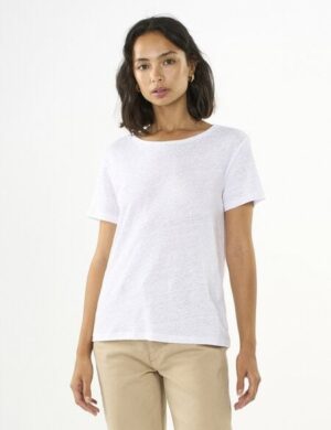 KnowledgeCotton Apparel Regular Leinen-T-Shirt aus Bio-Leinen – GOTS/Vegan