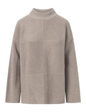 KnowledgeCotton Apparel Pullover Cotton Loose Fit Crew Neck Knit