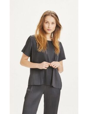 KnowledgeCotton Apparel Plisseeshirt ROSA aus recyceltem Material