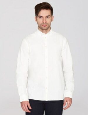 KnowledgeCotton Apparel Oxford Hemd – HARALD small owl oxford regular fit shirt – aus Bio-Baumwolle