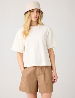 KnowledgeCotton Apparel Lockeres T-Shirt aus Bio-Baumwolle