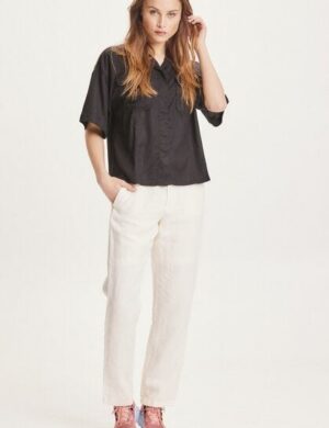 KnowledgeCotton Apparel Leinenhose – SENNA loose pants – aus Bio Leinen