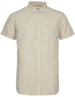 KnowledgeCotton Apparel Larch Shortsleeve Linen Shirt GOTS
