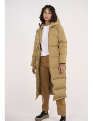 KnowledgeCotton Apparel Langer Puffermantel ALLYSSA aus recyceltem Material