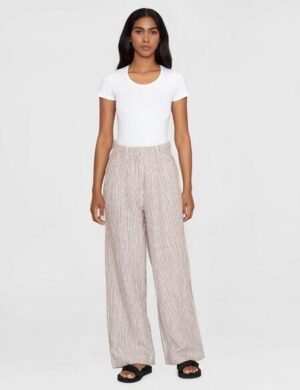 KnowledgeCotton Apparel Lange Hose STRIPED POSEY aus Bio-Baumwolle