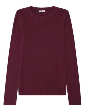 KnowledgeCotton Apparel Langarmshirt – Rib Scoop neck long sleeved – aus Bio-Baumwolle