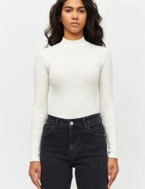 KnowledgeCotton Apparel Langarmshirt – Rib high neck long sleeved – aus Bio-Baumwolle