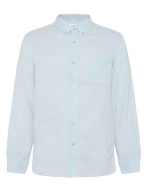 KnowledgeCotton Apparel Langarmhemd mit Struktur aus Bio-Baumwolle