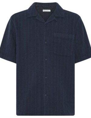 KnowledgeCotton Apparel Kurzarm-Hemd Structure