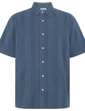 KnowledgeCotton Apparel Kurzarm-Hemd Relaxed Structure