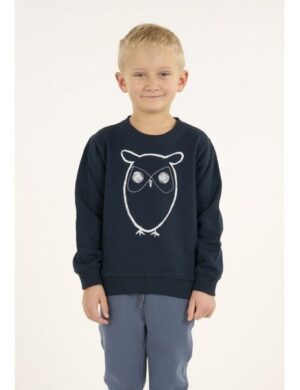 KnowledgeCotton Apparel KnowledgeCotton Kinder Sweatshirt Owl reine Bio-Baumwolle