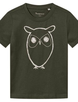 KnowledgeCotton Apparel Kinder T-Shirt Flax Owl reine Bio-Baumwolle