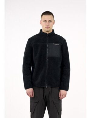KnowledgeCotton Apparel Fleecejacke – ELM teddy fleece zip sweat – aus recyceltem Polyester