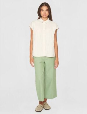 KnowledgeCotton Apparel Bluse – Sleevless shirt- aus einem Baumwolle/Leinen Mix