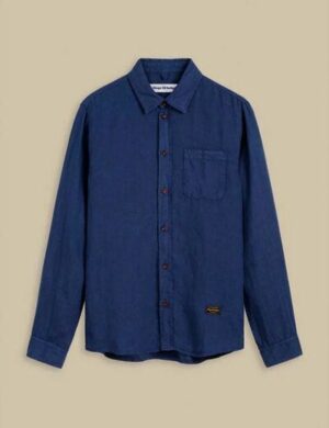 Kings Of Indigo Herrenhemd ENDA POCKET aus 100% Leinen