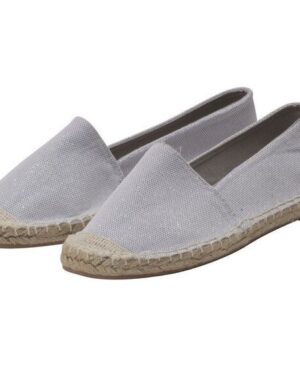 Japanwelt Espadrilles Damen Espadrilles Glitzer Canvas Slipper Sommerlatschen ALS Abendschuh
