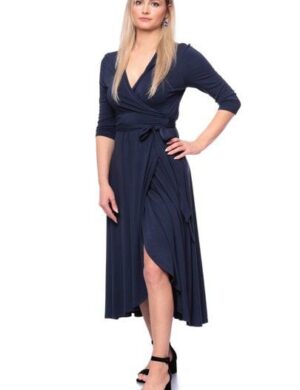 Ingoria WANDA Wickelkleid mit Schalkragen mit 3/4 Ärmel