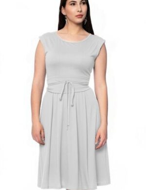 Ingoria SCARLET wendbares Jerseykleid mit separater Kimono-Schärpe in schwarz